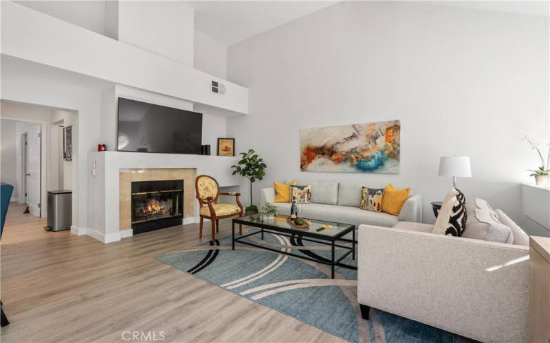 Living Room with Fireplace