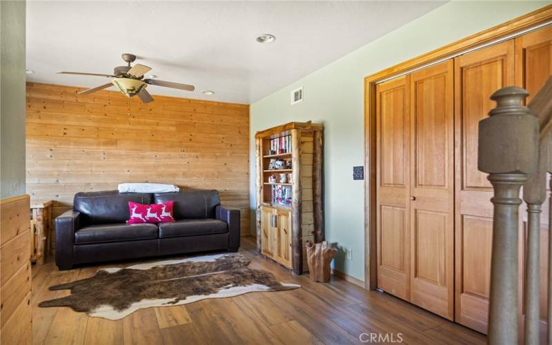 Downstairs Den with Laundry in Closet!