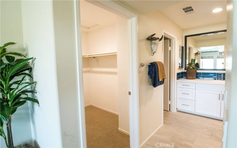 Primary Bath and Walk-in closet