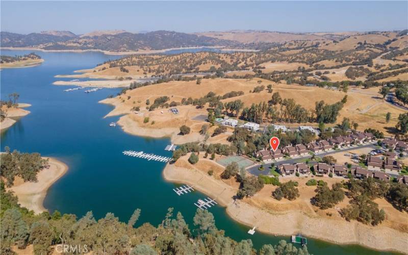 Views toward the opening to the main channel of Nacimiento Lake