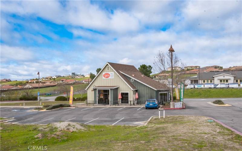 Coffee Shop with Heritage Ranch homes and Cappy Culver Elementary School in the background