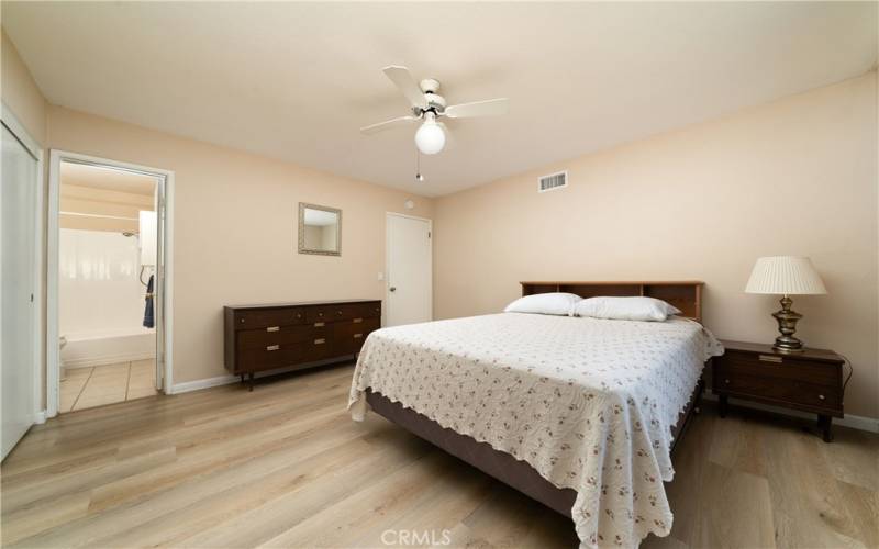 MASTER bedroom with private bathroom.