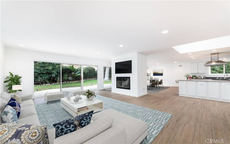 Open floor plan, view from the living room.