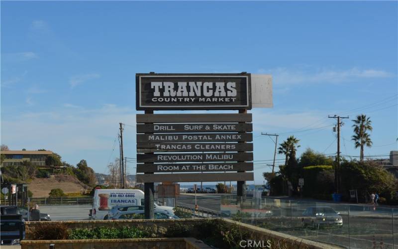 Trancas Country Market.  You'll find a food market, couple of restaurants, Starbuck and couple of cute stores.