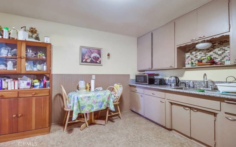 Breakfast nook in kitchen