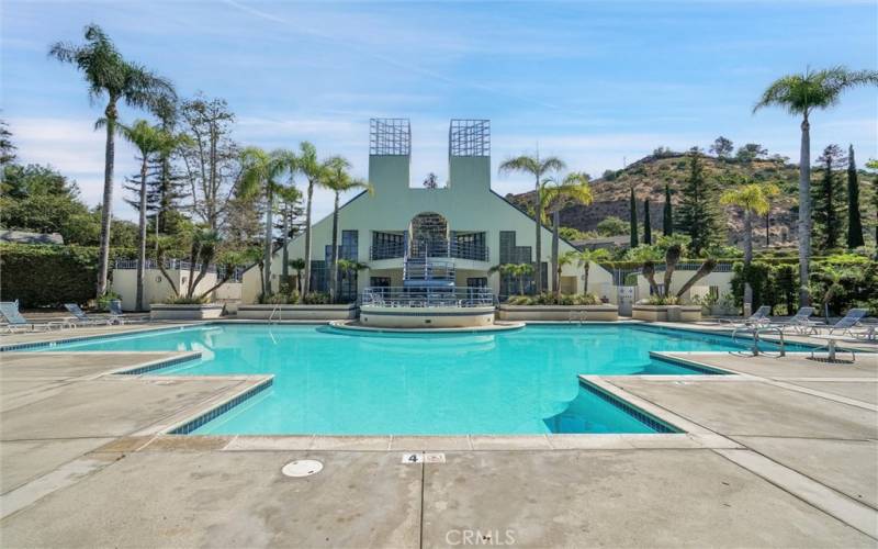 One of the community's swimming pools