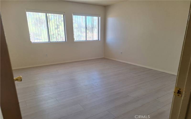 Bedroom 1 with new water proof floors.