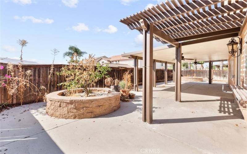 backyard with covered patio