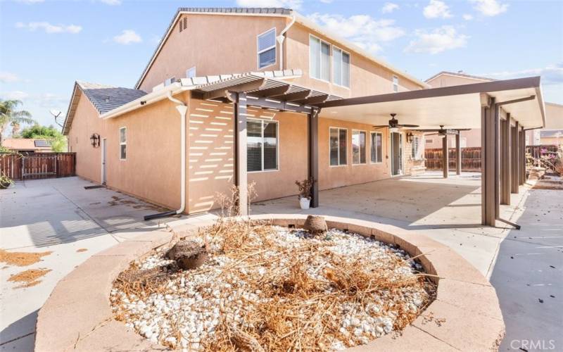 backyard with covered patio