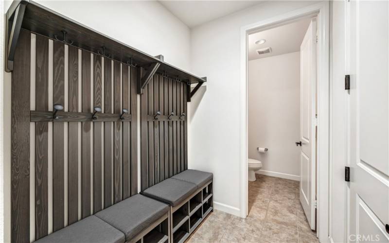 Mud room hall before garage.