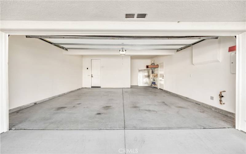 Two car garage.