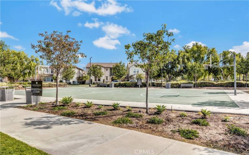 HOA basketball courts.