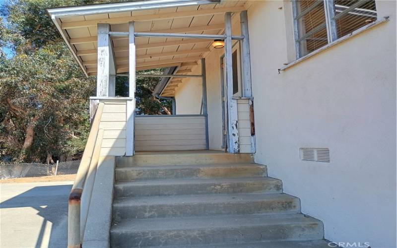 back door porch and stairs