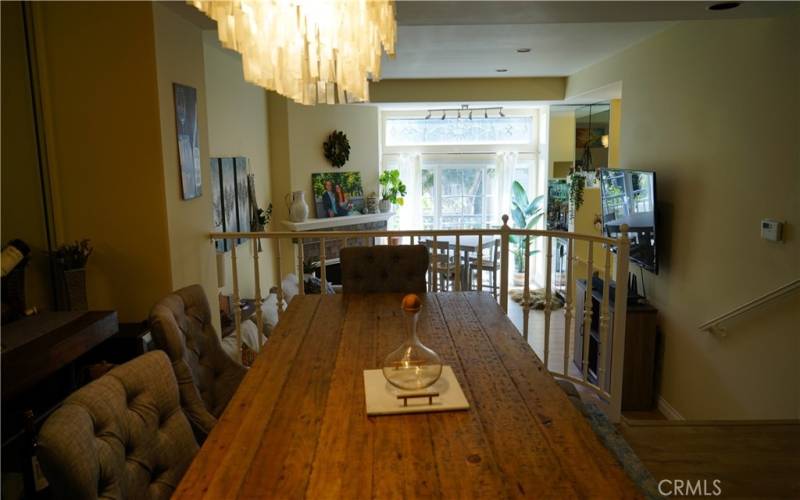 Dining area open to living room