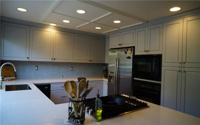 Beautiful kitchen with recessed lighting