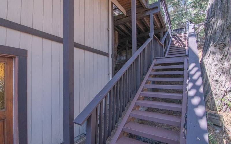 Stairs from street to private side entrance of Bottom level 