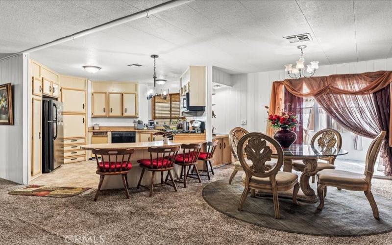 Kitchen and dining area