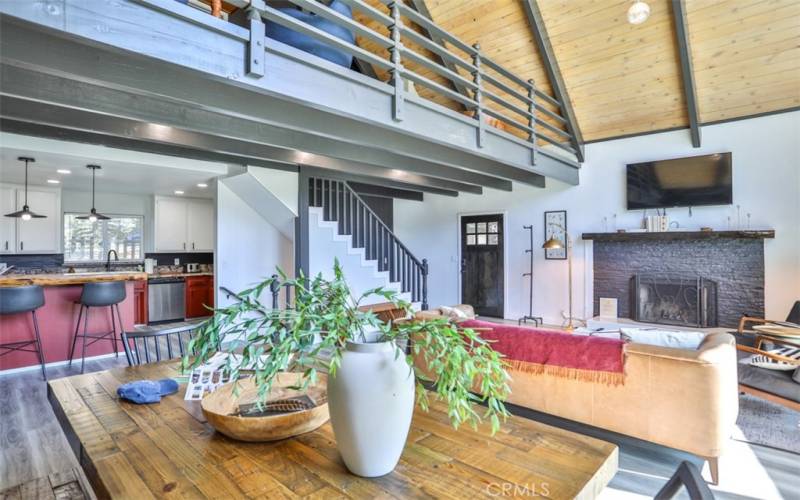 With a loft above, everyone has space, and everyone can stay connected