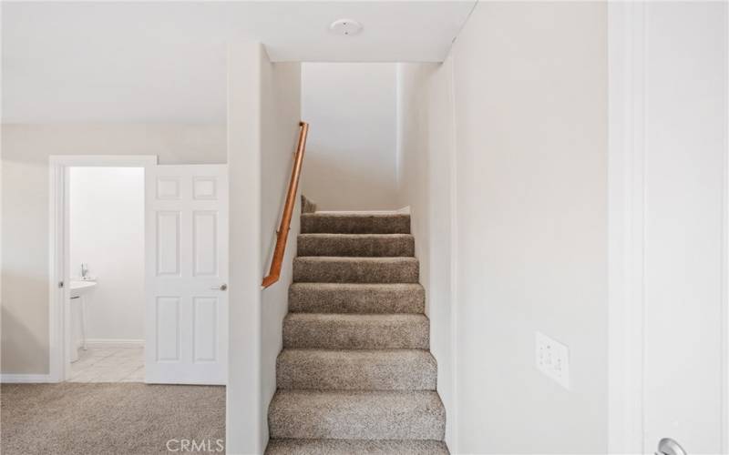 1/2  Bathroom ans stairs to second floor