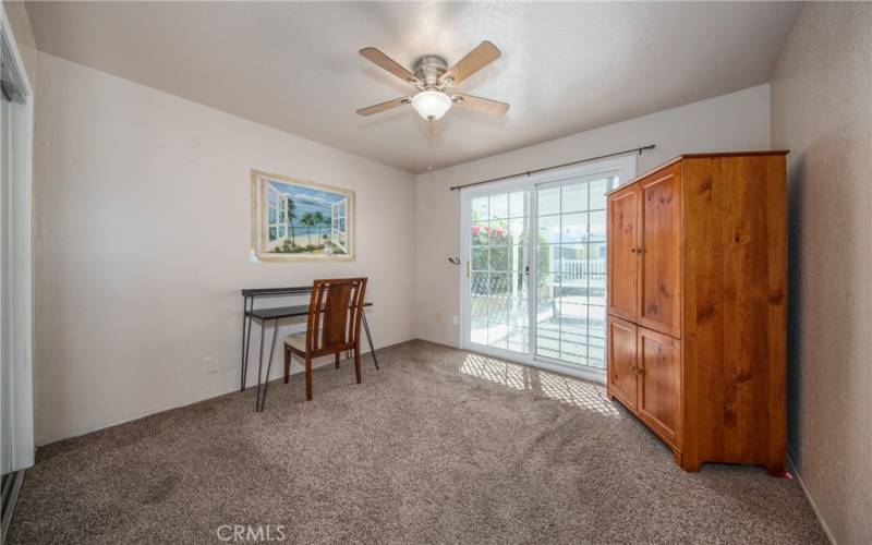 Bedroom 3 with Patio Door