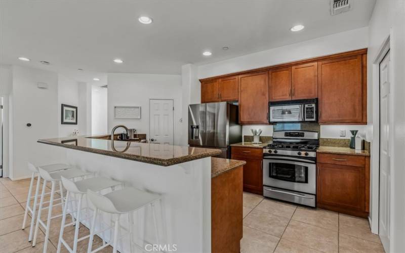 Kitchen with walk in pantry