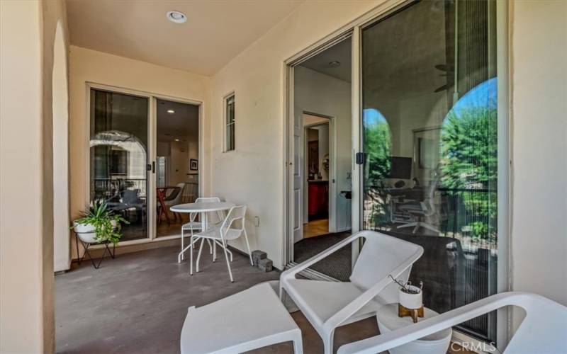 Balcony with doors to 2nd Bedroom and Dining room