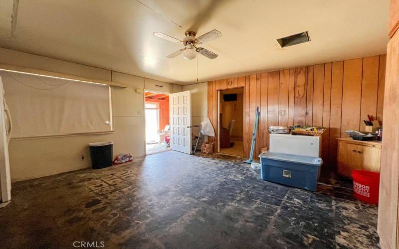 Kitchen w/ entrance to sunroom