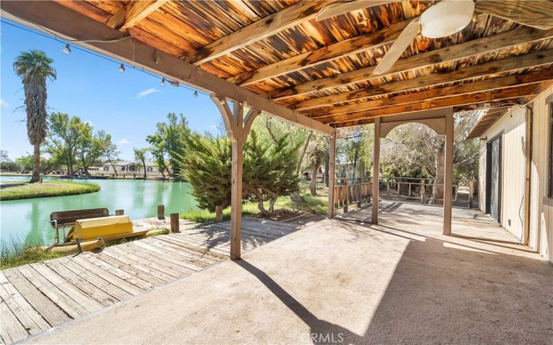  Covered back porch and dock