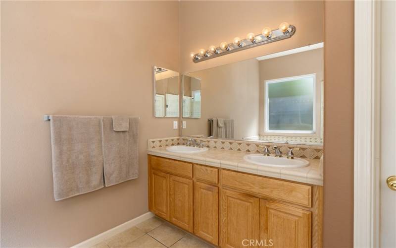 Main bathroom double vanity