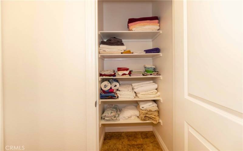 LINEN CLOSET INSIDE HALLWAY HALF BATHRM