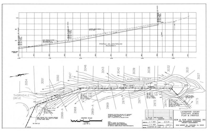 Public Sewer line on Lauriston Ct.