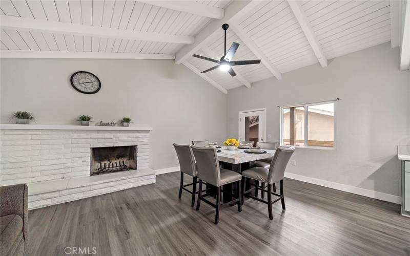 Dining Room w/ Fireplace