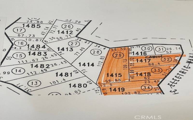 Map of the land including the cabin