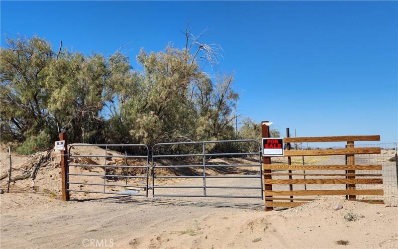 Gate to the property