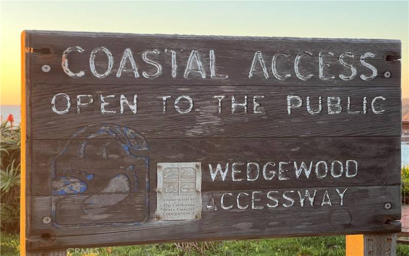 Coastal Access just down the street!