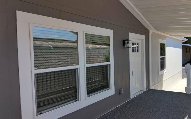 Relax and the private covered front porch