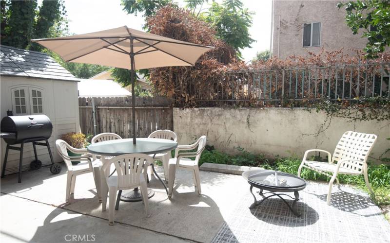 Patio area w/ BBQ & Fire Pit