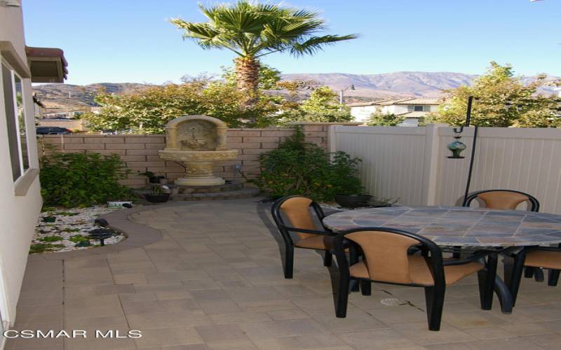 Backyard with mountain views