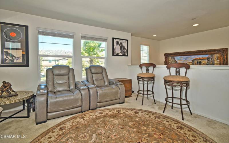 Second floor living area with views