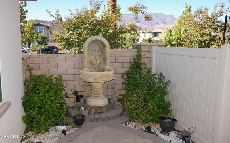 Backyard with mountain views