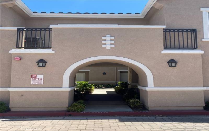 Breezeway entrance to front door