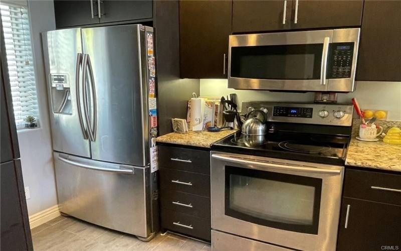 Stainless refrigerator , oven and Microwave