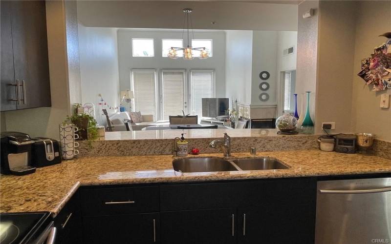 Granite counter tops in kitchen