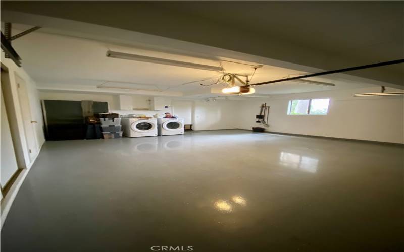 Attached Garage with washer and dryer