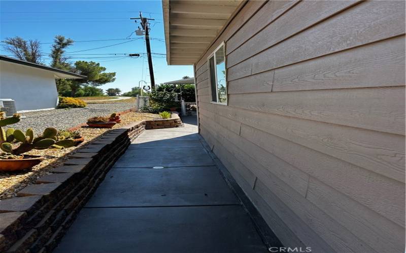 side of enclosed carport, now workshop