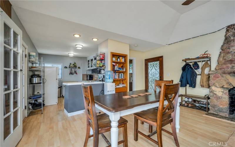 Dining area open to kitchen