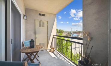 Balcony with city views