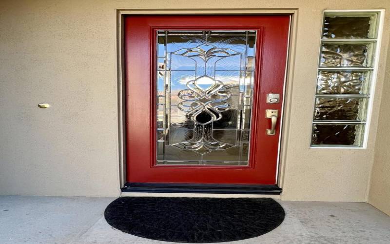 LEADED-GLASS FRONT DOOR