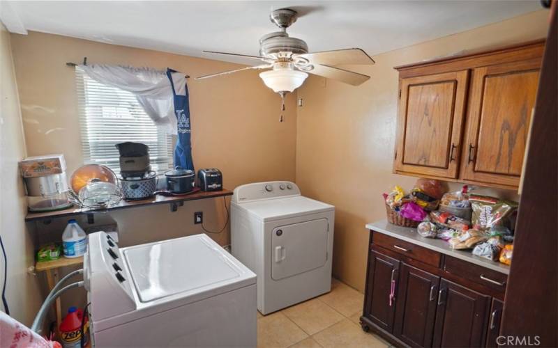 Huge Laundry room off Kitchen