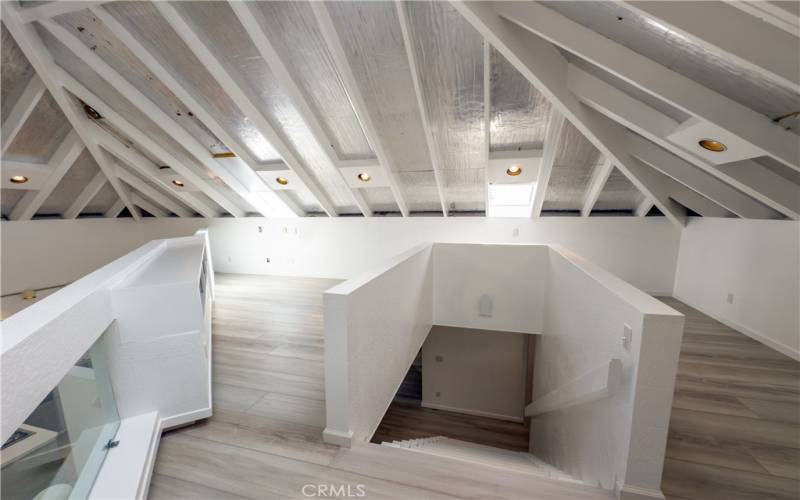 Loft view down the stairs